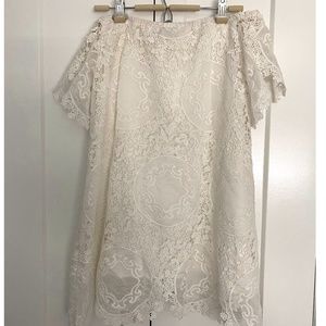 Lulu's embroidered lace off the Shoulder dress